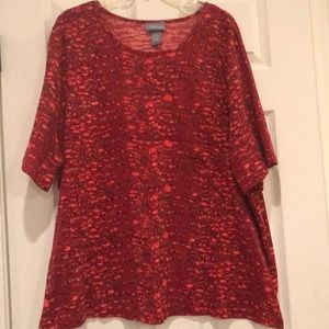 😍Shnazzy Fun Red Short-Sleeved Top W/ Bling!😍